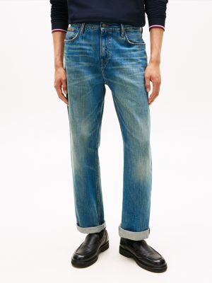 Buckled Relaxed Jean, Mario Blue