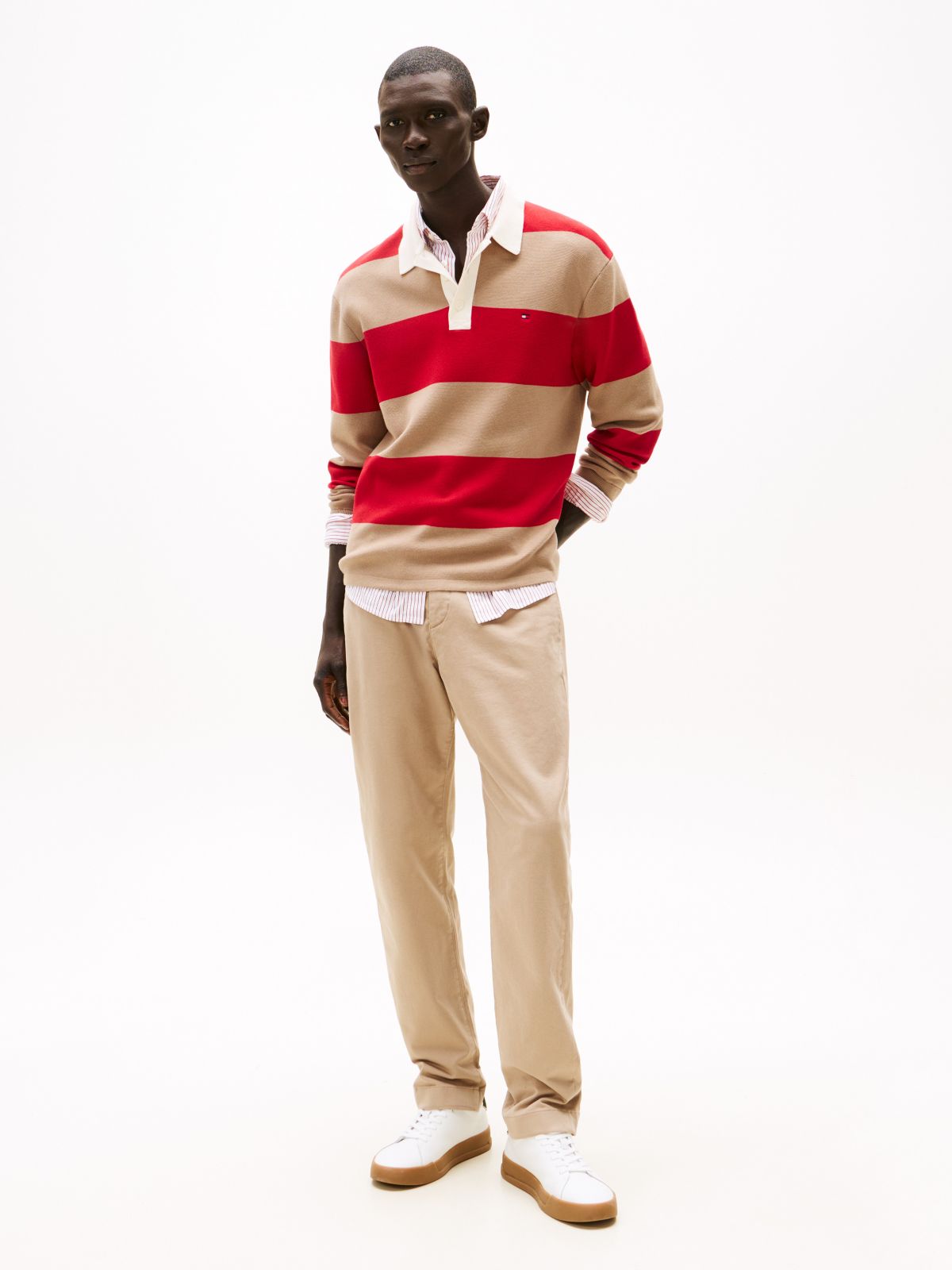 Garment-Dyed Relaxed Tapered Knit Pant — Coastal Taupe