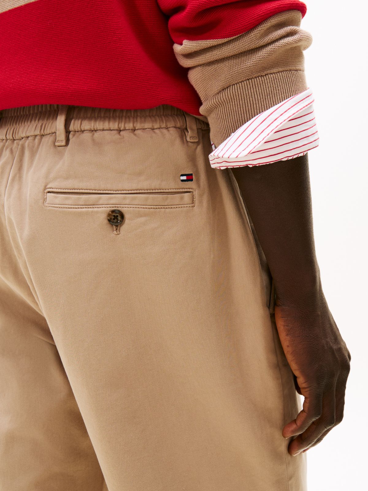 Garment-Dyed Relaxed Tapered Knit Pant — Coastal Taupe