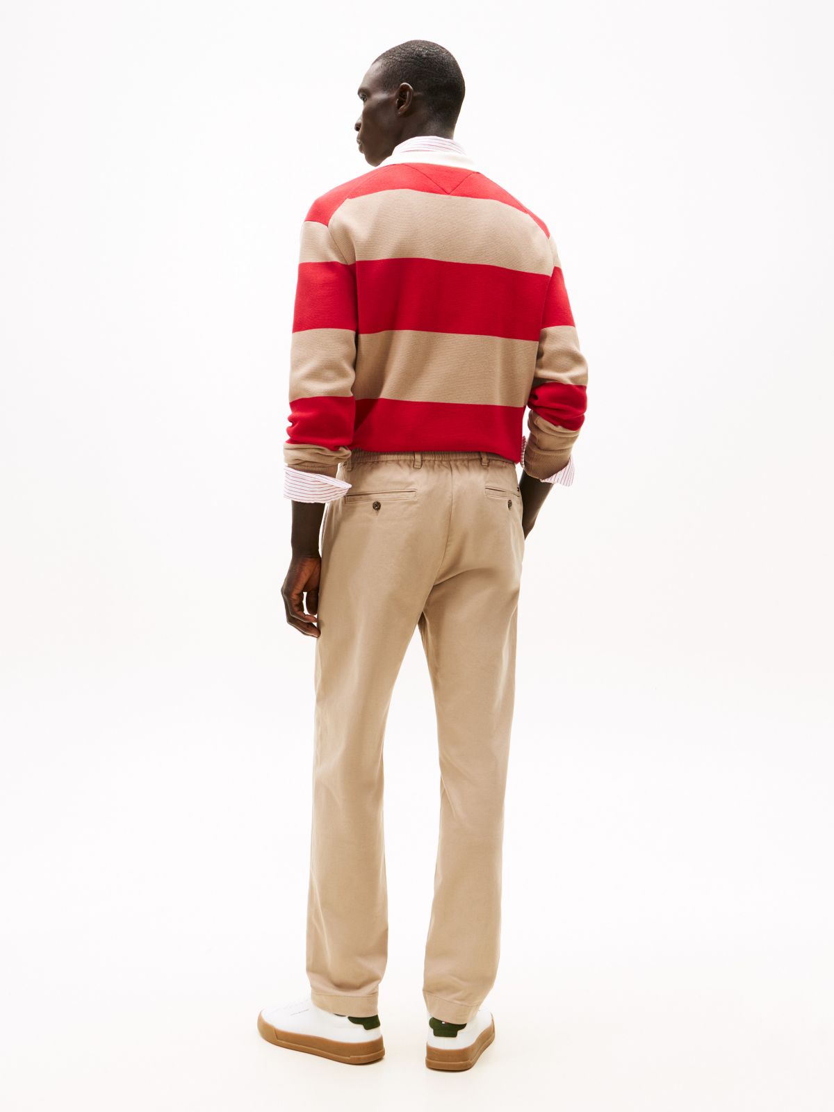 Garment-Dyed Relaxed Tapered Knit Pant — Coastal Taupe