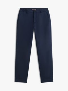 Garment-Dyed Relaxed Tapered Knit Pant — Navy 5