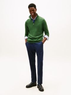 Garment-Dyed Relaxed Tapered Knit Pant — Navy 2
