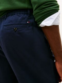 Garment-Dyed Relaxed Tapered Knit Pant — Navy 3