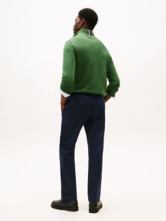 Garment-Dyed Relaxed Tapered Knit Pant — Navy 4
