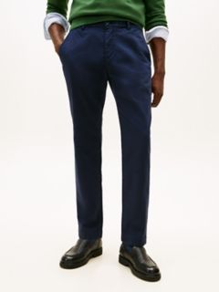 Garment-Dyed Relaxed Tapered Knit Pant — Navy 1