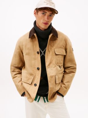 Relaxed Waxed Barn Jacket, Safari Canvas