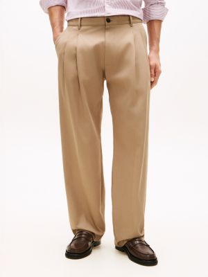 Pleated Twill Wide Leg Pant | Tommy Hilfiger