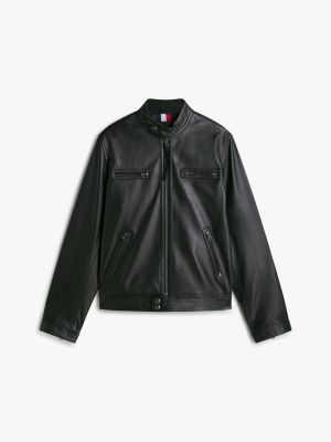 Leather Racer Jacket | Tommy Hilfiger