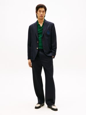 Relaxed Wool Pant, Dark Navy
