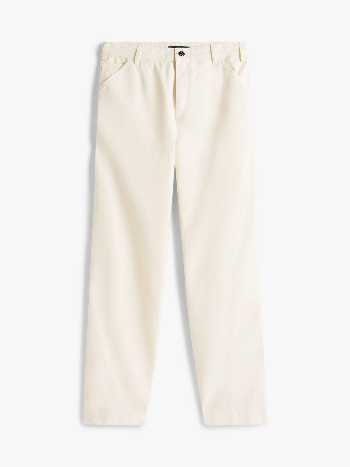 Garment-Dyed Regular Fit Carpenter Pant — Ivory Silk
