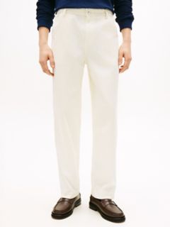 Garment-Dyed Regular Fit Carpenter Pant — Ivory Silk 1