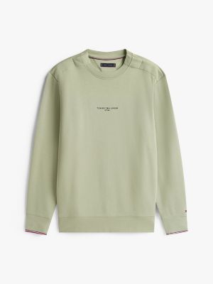 Tommy Logo Tipped Sweatshirt, Earth Sage