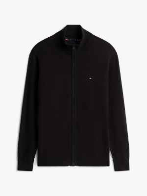 Classic Zip Cardigan, Black