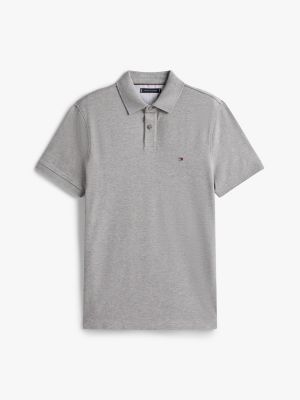 Regular Fit 1985 Pique Polo, Medium Grey Heather