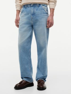 Relaxed Straight Carpenter Jean, Light Wash Blue