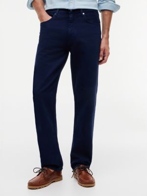 Garment-Dyed Regular Straight Jean, Navy