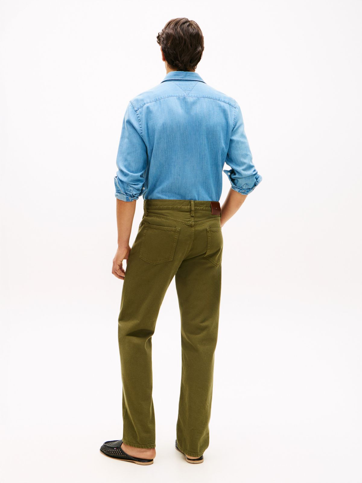 Garment-Dyed Regular Straight Jean — Dark Artichoke