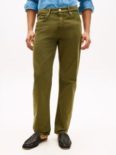 Garment-Dyed Regular Straight Jean — Dark Artichoke 1
