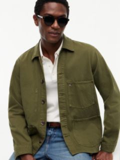 Garment-Dyed Denim Chore Jacket — Dark Artichoke 3