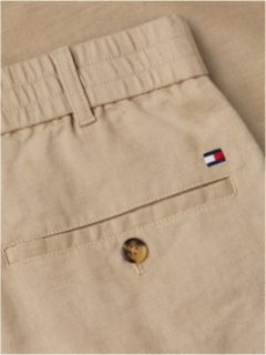 Linen-Blend Straight Chino — Batique Khaki 6