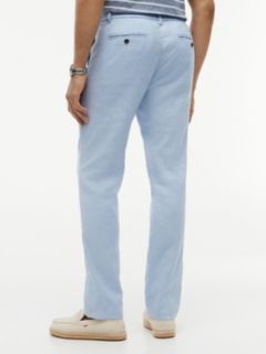 Linen-Blend Straight Chino — Blue Cloud 4
