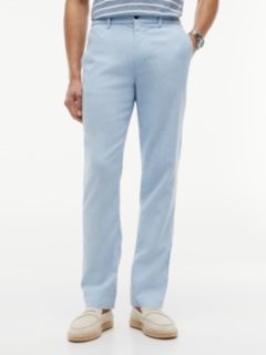 Linen-Blend Straight Chino — Blue Cloud 1