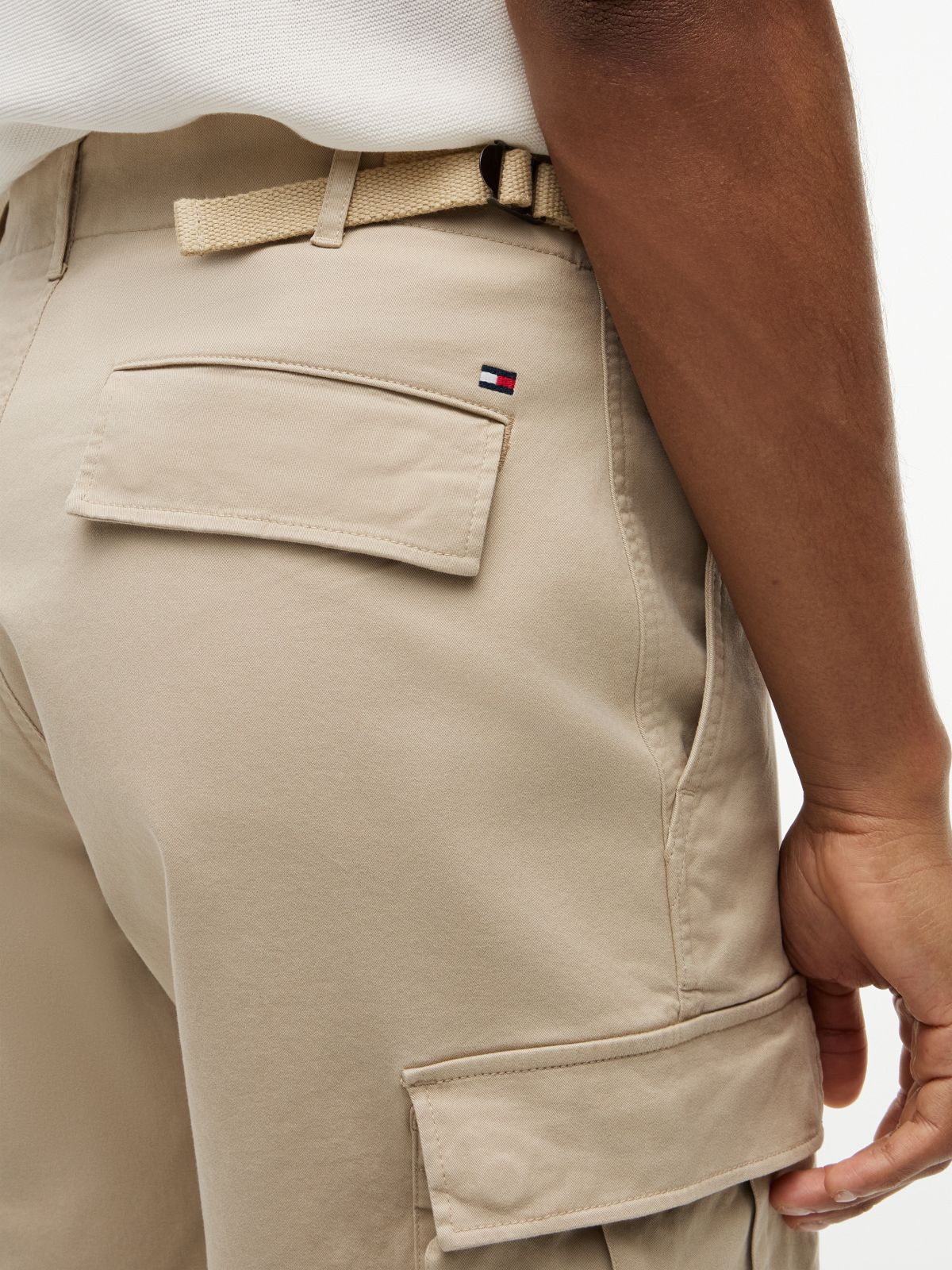 Relaxed Fit Stretch Twill Cargo Short — Sandalwood