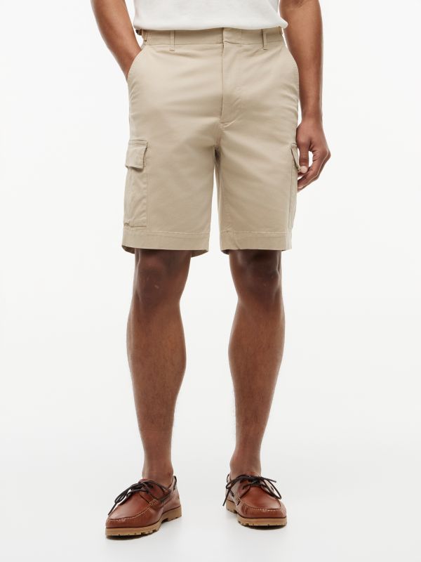 Relaxed Fit Stretch Twill Cargo Short — Sandalwood