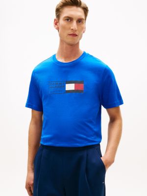 Flag Box Logo T-Shirt, Regal Blue