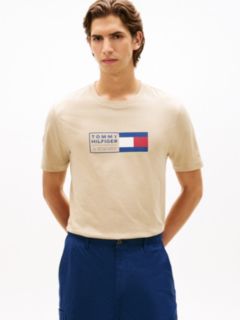 Flag Box Logo T-Shirt — Sandalwood 1