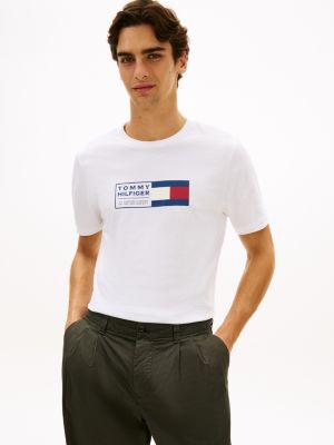 Flag Box Logo T-Shirt, White