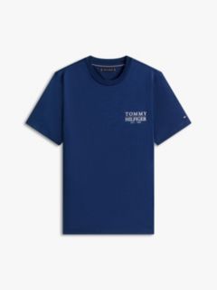 Back Logo Graphic Slub Cotton T-Shirt — Light Navy 5