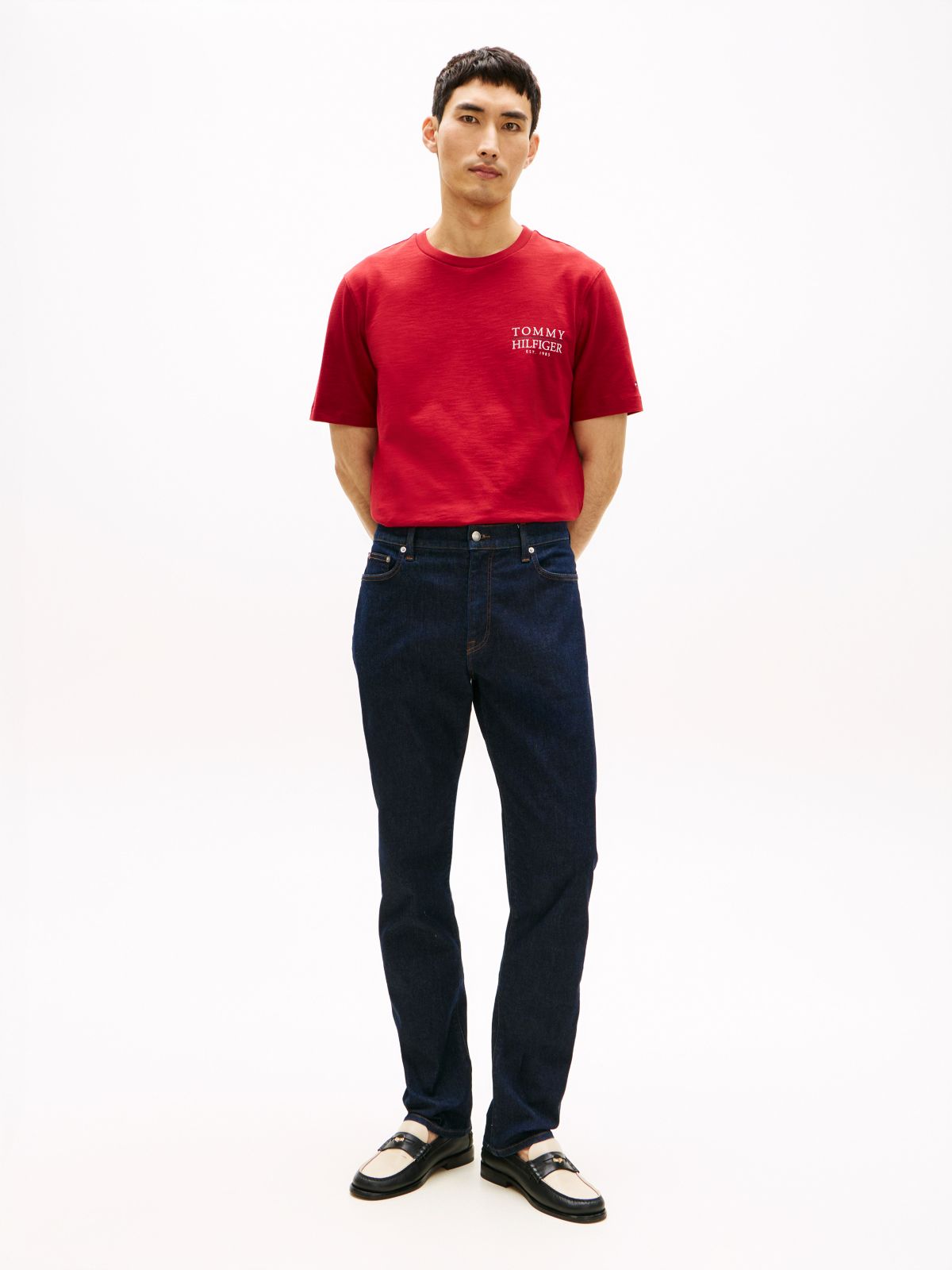 Back Logo Graphic Slub Cotton T-Shirt — Regatta Red