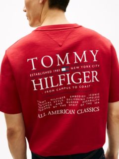 Back Logo Graphic Slub Cotton T-Shirt — Regatta Red 3