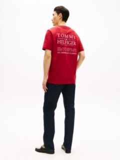 Back Logo Graphic Slub Cotton T-Shirt — Regatta Red 4
