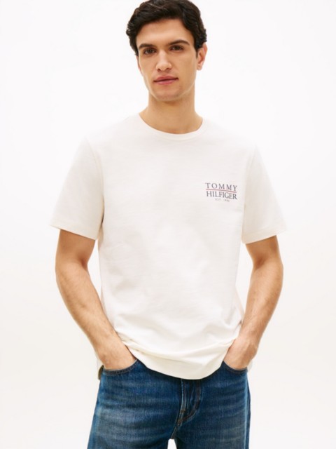 Мужские футболки Tommy Hilfiger Back Logo Graphic Slub Cotton T-Shirt