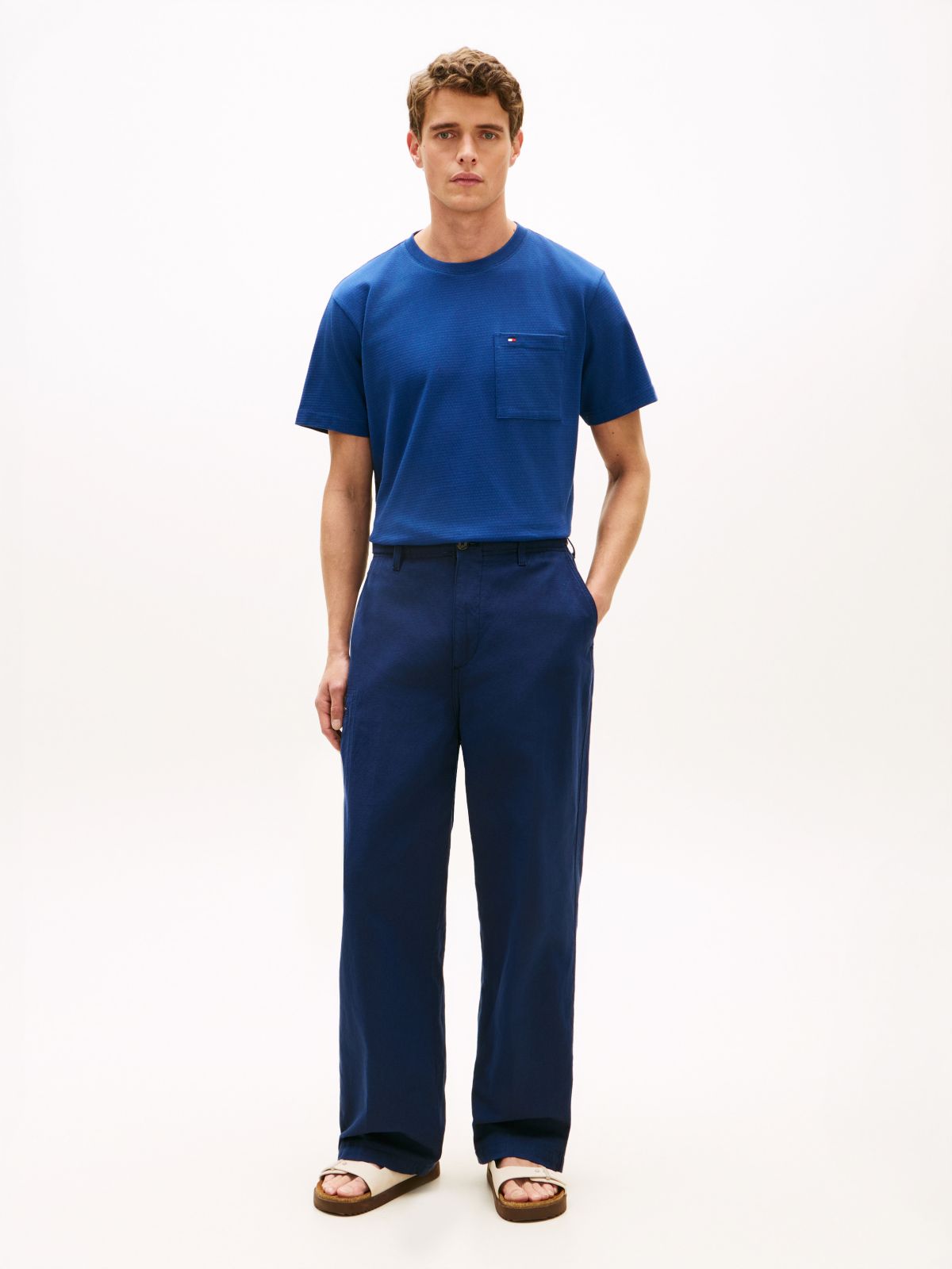 Mesh Jersey Pocket T-Shirt — Blue