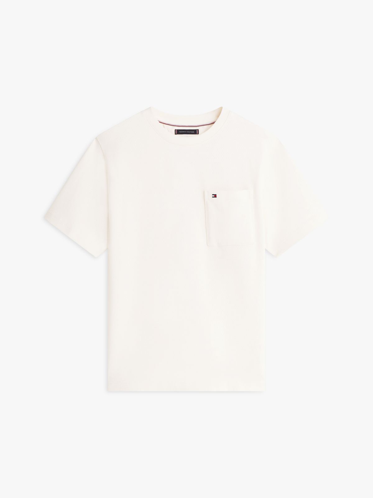 Mesh Jersey Pocket T-Shirt — Ivory Petal