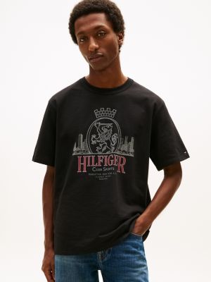 Hilfiger Crest Graphic Slub T-Shirt, Black