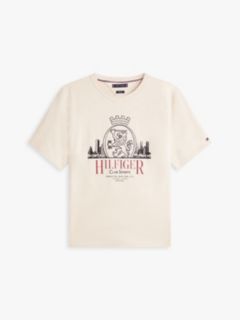 Hilfiger Crest Graphic Slub T-Shirt — Heathered Oatmilk 5