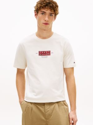 NYC Label Logo Heavyweight T-Shirt, Ivory Petal