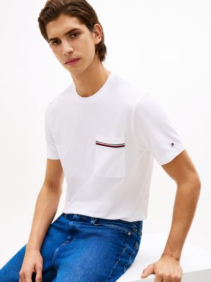 Мужские футболки Tommy Hilfiger Signature Stripe Pocket Pique T-Shirt — фото 3