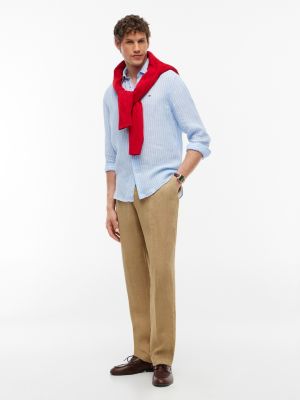 Regular Fit Stripe Linen Shirt | Tommy Hilfiger