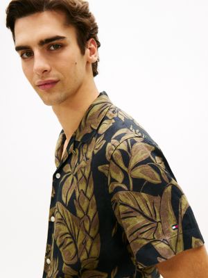 Мужские рубашки Tommy Hilfiger Tropical Print Linen Camp Shirt — фото 2