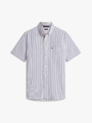 Мужские рубашки Tommy Hilfiger Regular Fit Striped Seersucker Shirt — фото 5