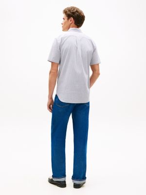 Мужские рубашки Tommy Hilfiger Regular Fit Striped Seersucker Shirt — фото 4