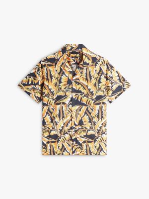 Мужские рубашки Tommy Hilfiger Palm Leaf Print Paper-Touch Camp Shirt — фото 5