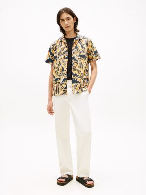 Мужские рубашки Tommy Hilfiger Palm Leaf Print Paper-Touch Camp Shirt — фото 3