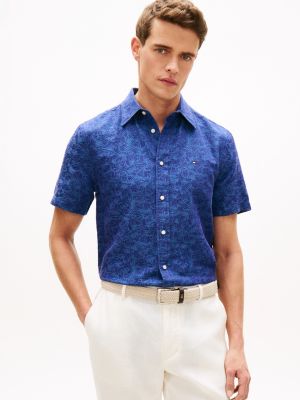 Palm Print Jacquard Shirt