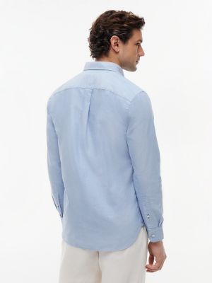 Мужские рубашки Tommy Hilfiger Regular Fit Stripe Pocket Oxford Shirt — фото 4